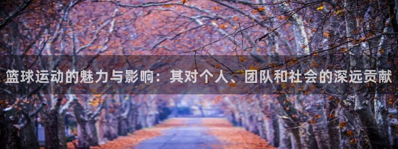 篮球运动的魅力与影响：其对个人、团队和社会的深远贡献